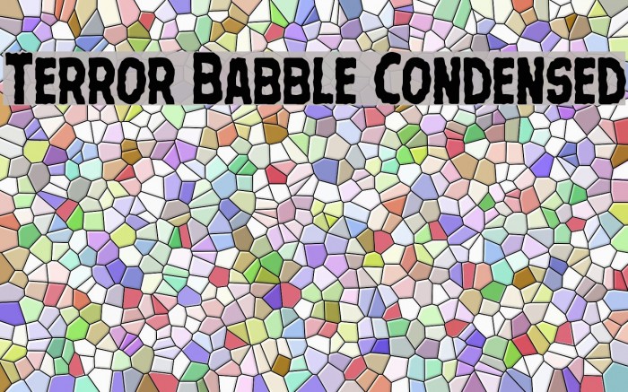Terror Babble Condensed Font examples