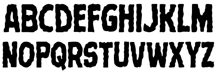 Terror Babble Condensed Font LOWERCASE