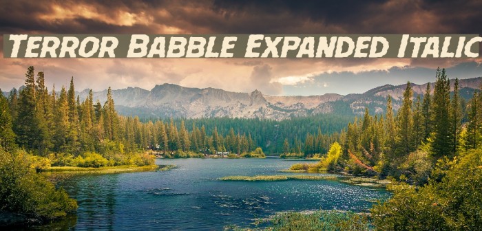Terror Babble Expanded Italic Font examples