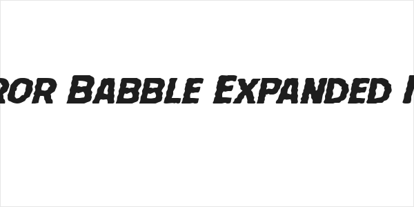 Terror Babble Expanded Italic Logo