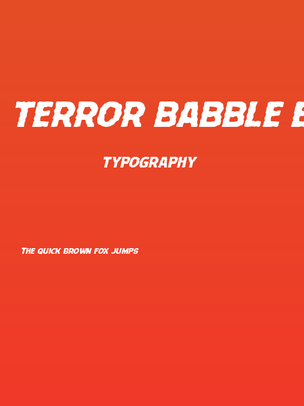 Terror Babble Expanded Italic Poster