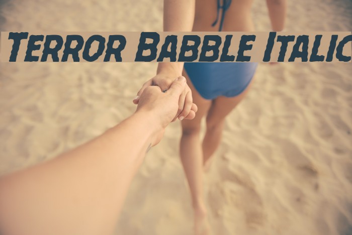 Terror Babble Italic Font examples