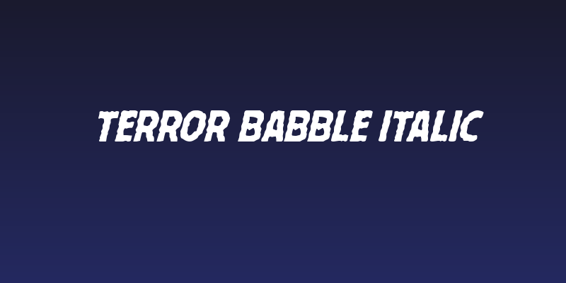 Terror Babble Italic Social Header