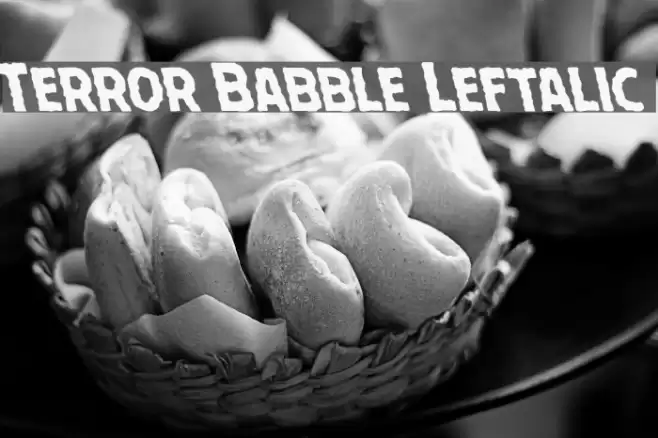 Terror Babble Leftalic Font examples