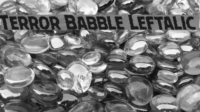 Terror Babble Leftalic Font examples