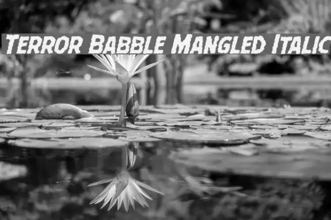 Terror Babble Mangled Italic Font examples