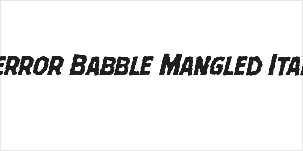 Terror Babble Mangled Italic Logo