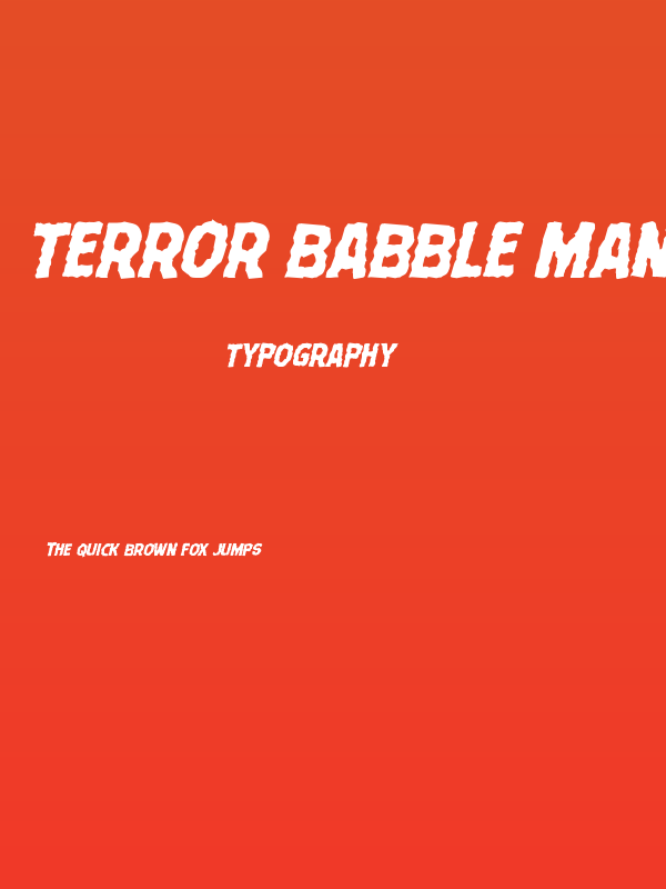 Terror Babble Mangled Italic Poster