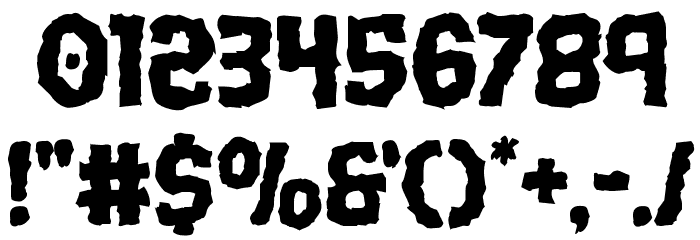 Terror Babble Mangled Font OTHER CHARS