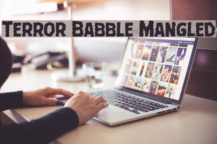 Terror Babble Mangled Font examples