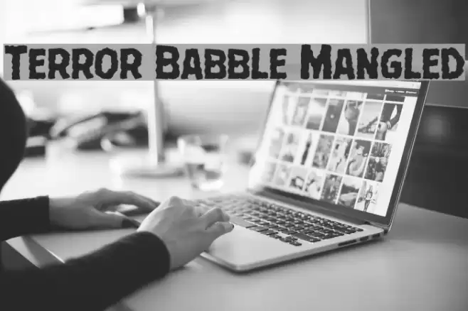 Terror Babble Mangled Font examples
