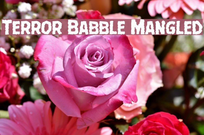 Terror Babble Mangled Font examples