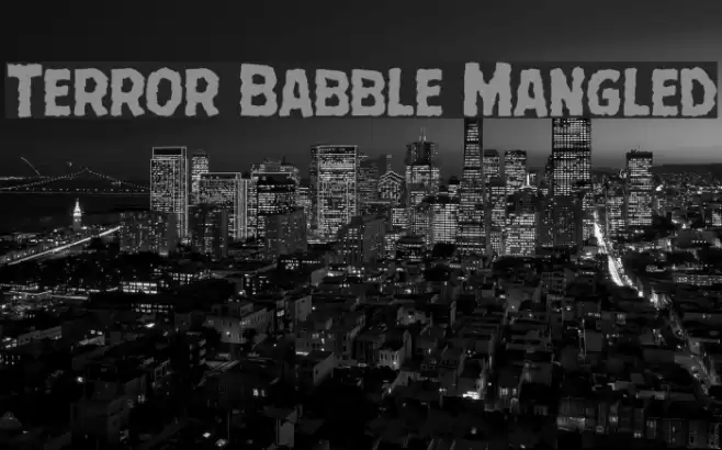 Terror Babble Mangled Font examples