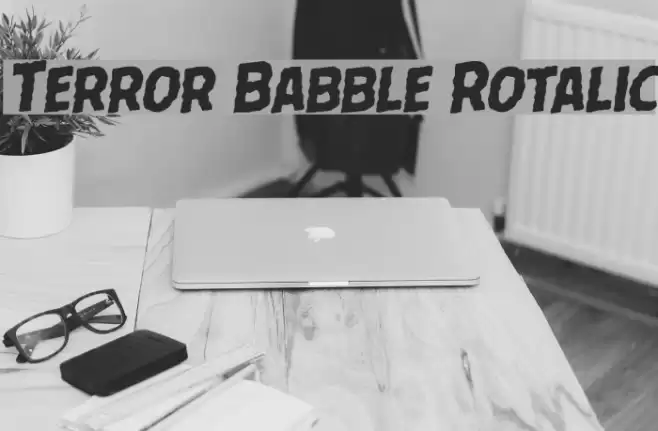Terror Babble Rotalic Font examples