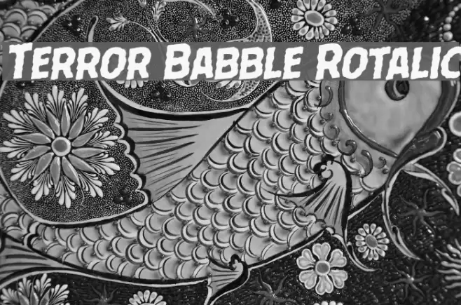 Terror Babble Rotalic Font examples