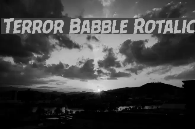 Terror Babble Rotalic Font examples