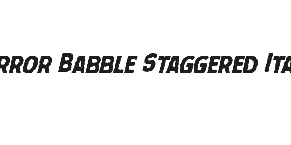 Terror Babble Staggered Italic Logo