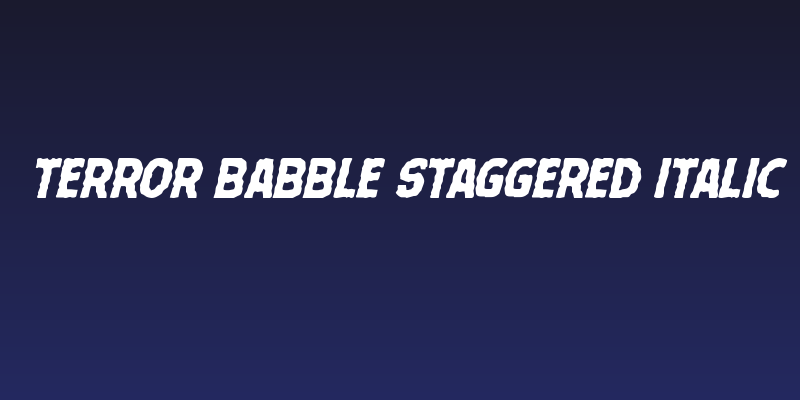Terror Babble Staggered Italic Social Header