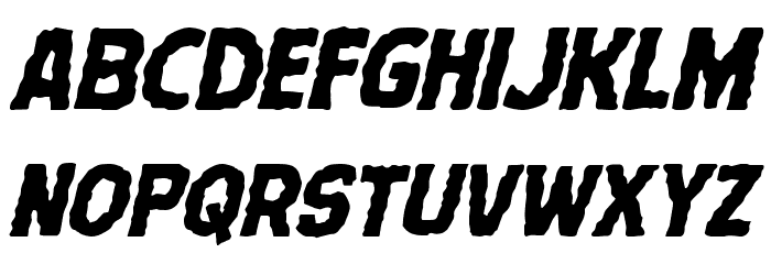 Terror Babble Staggered Italic Font LOWERCASE