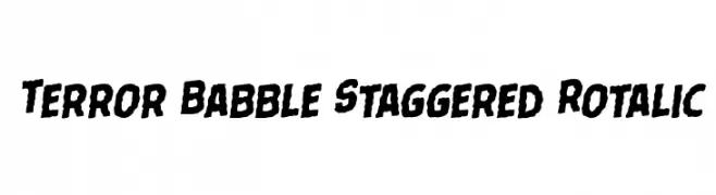 Terror Babble Staggered Rotalic  नि: शुल्क फ़ॉन्ट्स डाउनलोड