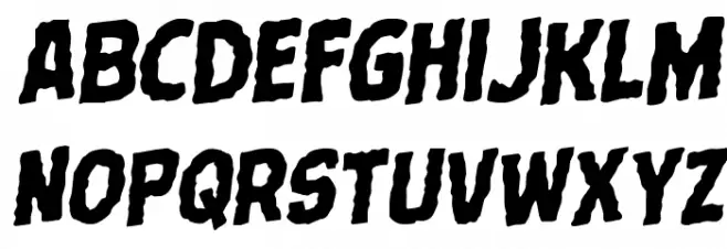 Terror Babble Staggered Rotalic Schriftart Groß
