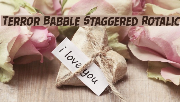 Terror Babble Staggered Rotalic Font examples