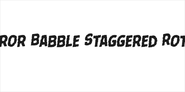 Terror Babble Staggered Rotalic Logo