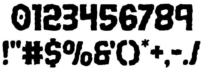 Terror Babble Staggered Font OTHER CHARS