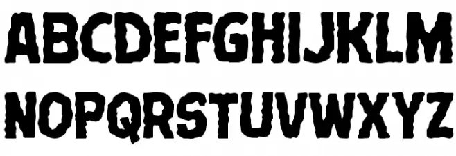 Terror Babble Staggered Шрифта ВЕРХНИЙ
