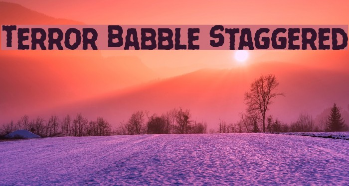 Terror Babble Staggered Font examples