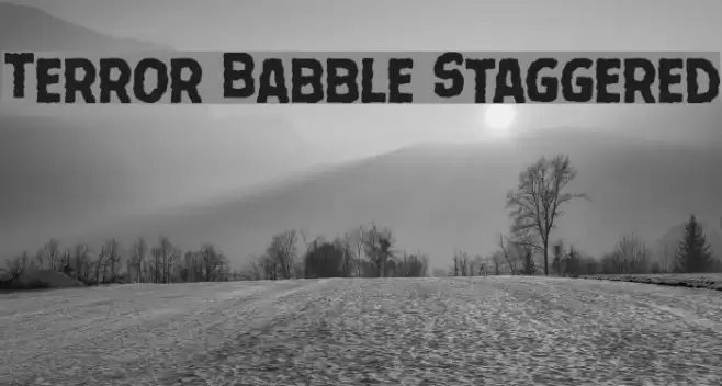 Terror Babble Staggered Font examples