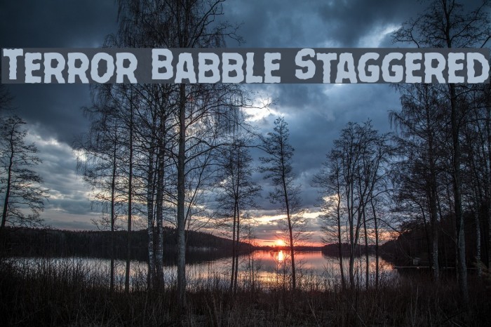 Terror Babble Staggered Font examples