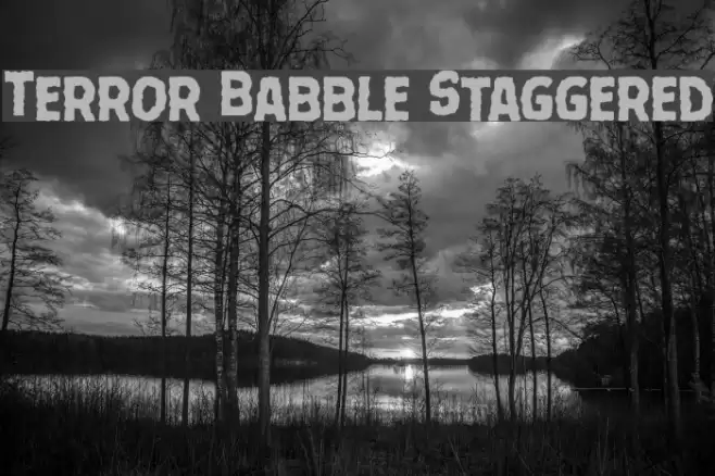 Terror Babble Staggered Font examples