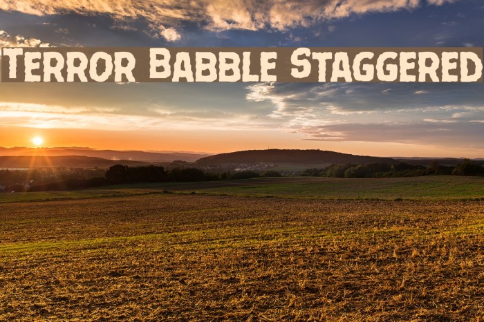Terror Babble Staggered Font examples