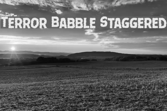 Terror Babble Staggered Font examples