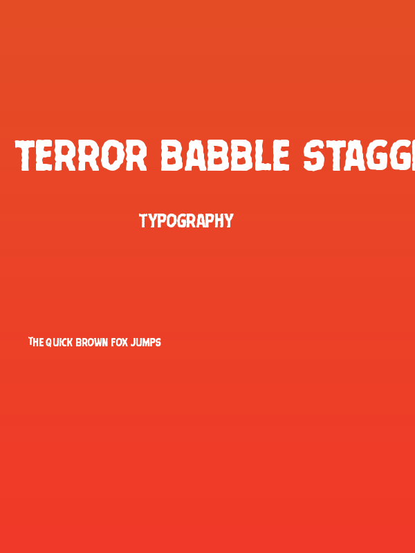 Terror Babble Staggered Poster