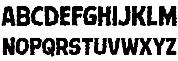 Terror Babble Staggered Font LOWERCASE