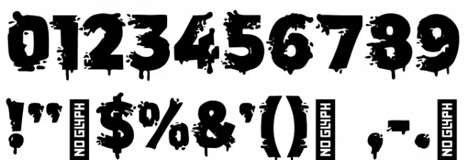 Terror Letter Font OTHER CHARS