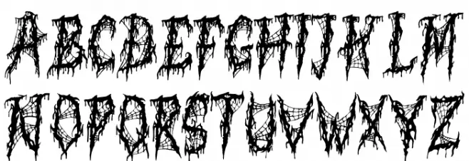 Terror Scream Caratteri MAIUSCOLE