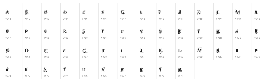 Terror2005 Character Map