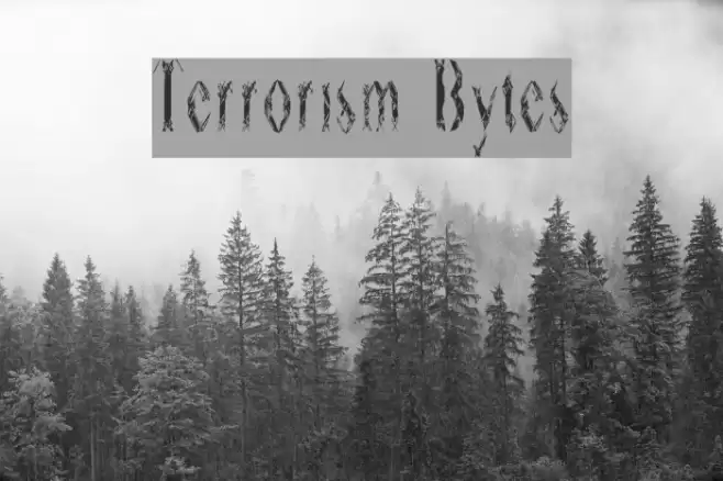 Terrorism Bytes Font examples