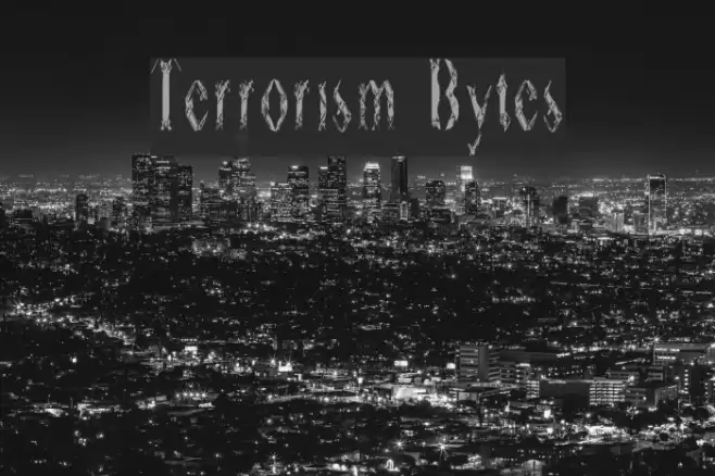 Terrorism Bytes Font examples