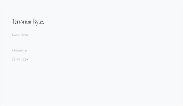 Terrorism Bytes Business Card