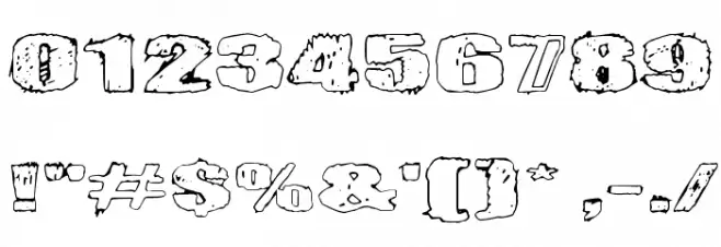 Terrorisoija Font OTHER CHARS