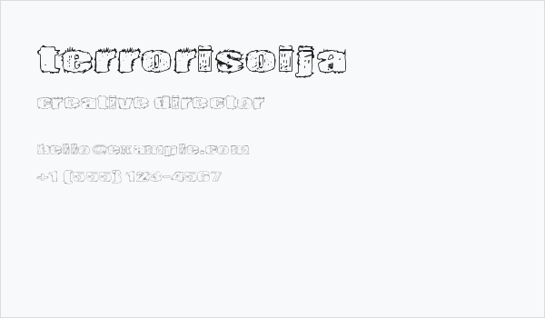 Terrorisoija Business Card