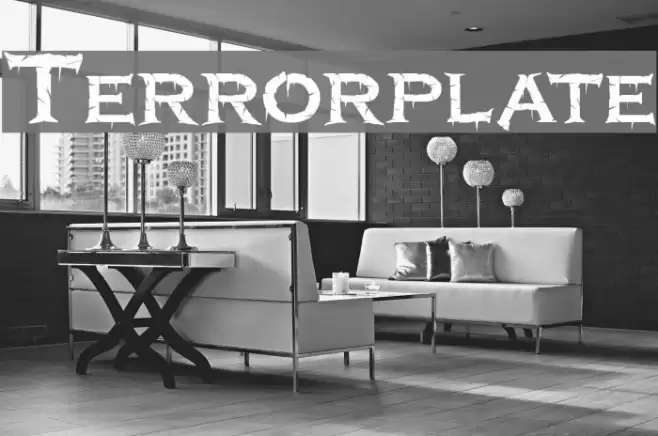 Terrorplate Font examples