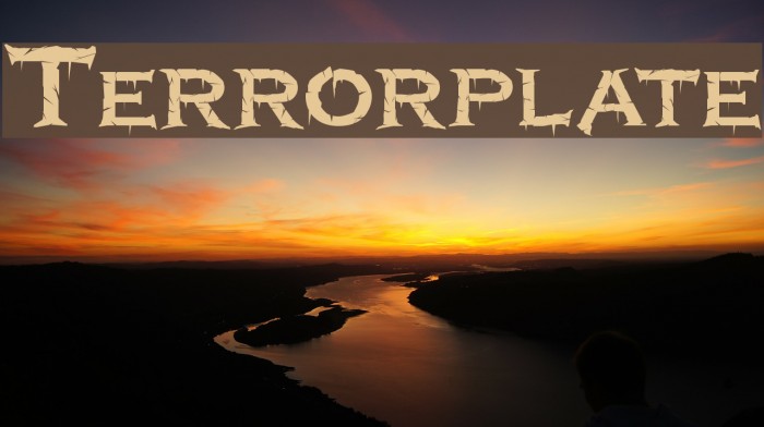 Terrorplate Font examples