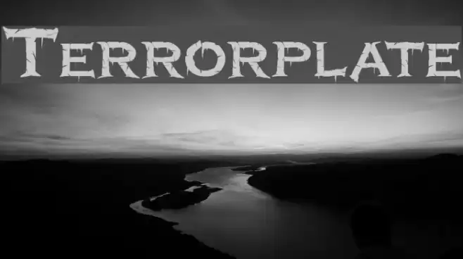Terrorplate Font examples