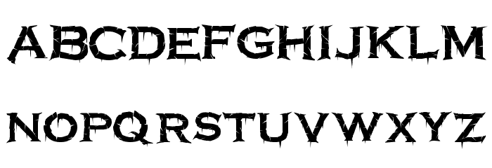 Terrorplate Font LOWERCASE