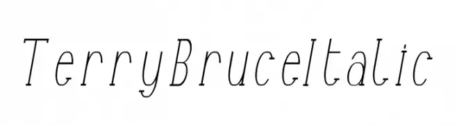 Terry Bruce Italic  Fuentes Gratis Descargar